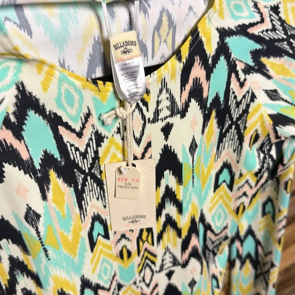 Billabong Totally 80’s Long Sleeve Rashguard Multicolor Size Large - Picture 5 of 8